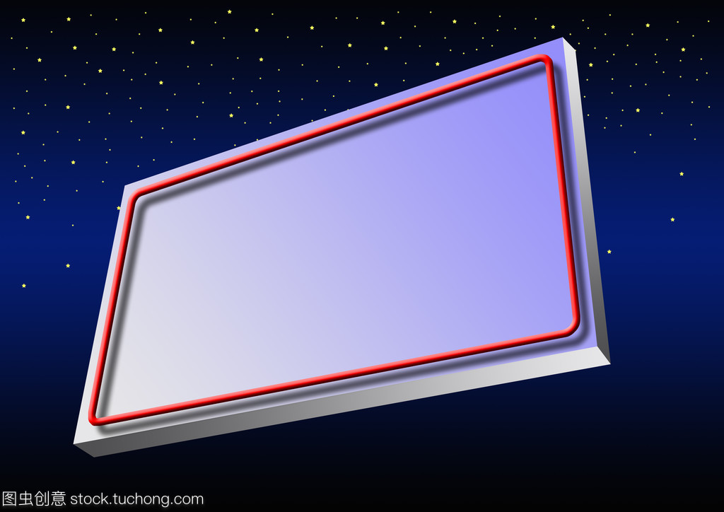 广告牌的红色边框 无声的视觉号角